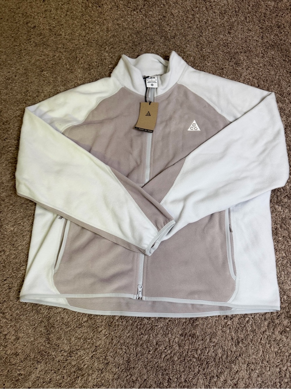 Nike ACG "Wolf Tree" Full-Zip Jacket Unisex XLarge IF0964-009 Grey White